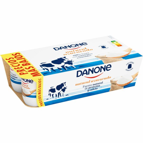 DANONE Yogur Natural Azucarado Pack de 8