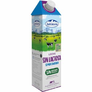 ASTURIANA Leche sin Lactosa Semidesnatada Brik 1 L